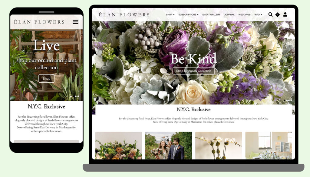 Élan Flowers Website